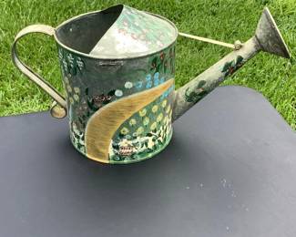 Painted watering can
