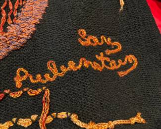 Embroidered signature