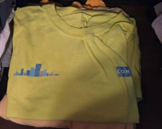 Neon Yellow Green Graphic T-Shirt KONE Elevator Company 