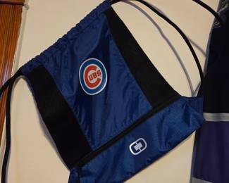Chicago Cubs MLB Baseball OGIO Blue & Black Drawstring Backpack, Lightweight Sports Gym Bag with Mesh Panels & Zippered Pocket