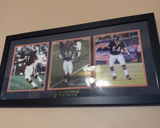 Chicago Bears Triptych ft. #51 Dick Butkus, #50 Mike Singletary, #54 Brian Urlacher 