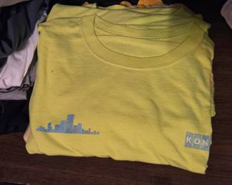 Neon Yellow Green Graphic T-Shirt KONE Elevator Company 