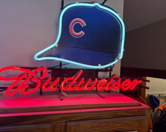 Budweiser Chicago Cubs Neon Sign