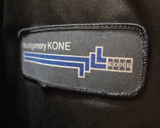 Montgomery KONE Elevator Company Jacket with Logo , Black Uniform Workwear with Embroidered Corporate Branding