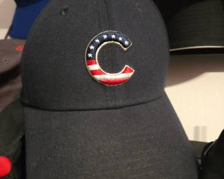 Chicago Bears NFL Black Baseball Cap with Embroidered American Flag Stars and Stripes C Logo