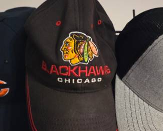 Chicago Blackhawks NHL Hockey Black Baseball Cap with Embroidered Team Logo, Red Accents & Adjustable Fit