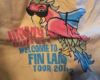 Jimmy Buffett Welcome to Fin Land Tour 2011–2012 Concert T-Shirt, Tropical Parrot Graphic Music Merchandise