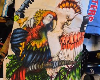 Jimmy Buffett This One's For You Tour 2014–2015 Concert T-Shirt, Colorful Tropical Parrot Graphic Music Merchandise