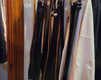 Men's Leather Dress Belts & Casual Belts Collection, Black & Brown Adjustable Waist Belts with Metal Buckles