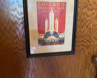 Chicago World's Fair Art Deco Poster