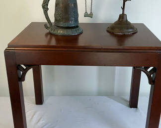 Lot 41: Smallwood Table, Metal Asian Decor