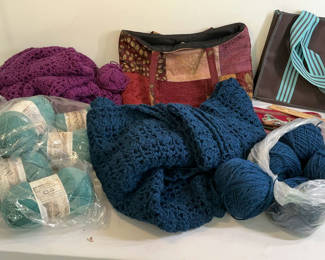 Lot 89: Assorted Yarn, Textiles, and Craft Accessories