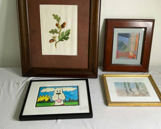 Lot 71: 4 Unique Framed Art