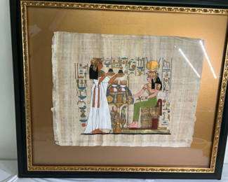 Lot 68: Framed Egyptian Papyrus