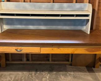 Lot 132: Work Table with Metal Shelf