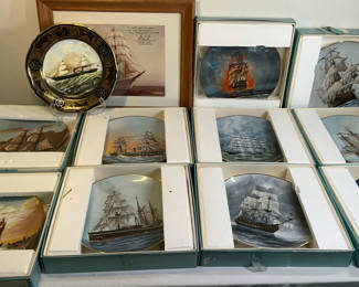 Lot 38: 10 Collector Plates Of Legendary Ships, And More