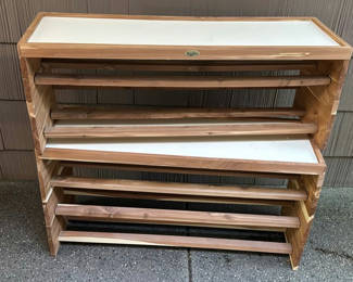 Lot 114: Cedar Shoe Racks