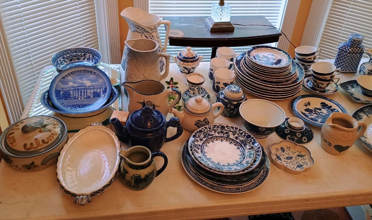Beautiful blue and white dishes