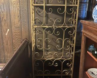 Goldtoned Shelving with Doors