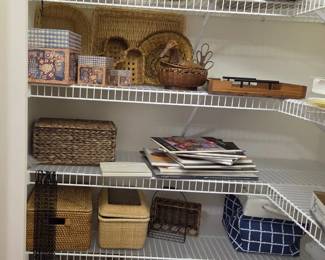 baskets, wicker home decor