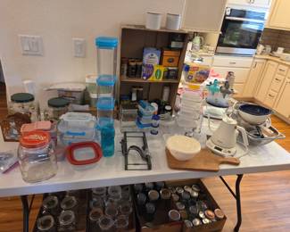 food storage, spice bottles, decorative, electric tea kettle