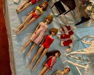 Vintage Barbie and Ken dolls