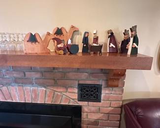 Hand made Nativity set.