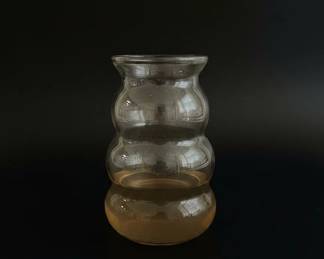 Vintage Amber Glass ThreeTier Bud Vase