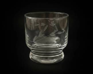 Princess House Heritage Etched Leaf Lowball Tumblers