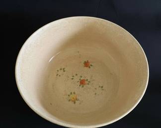 Vintage Japanese Floral Transferware Serving Bowl