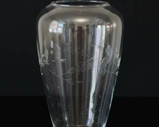 Princess House Heritage Etched Crystal Vase