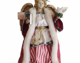 Kurt Adler Fabriche American Angel Statue of Liberty Figurine