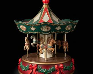 Maisto Good Times Go Round Vintage Christmas Carousel Music Box second image