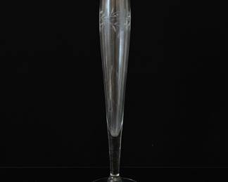 Vintage Etched Fluted Bud Vase second image