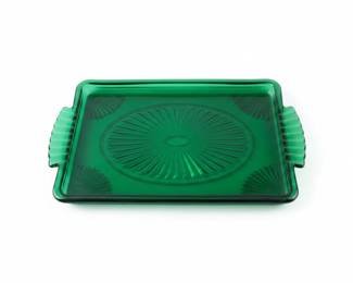 Federal Glass Madrid Forest Green Serving Tray