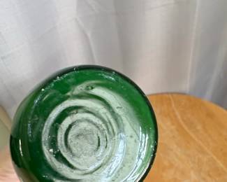 Vintage Anchor Hocking Forest Green Glass Bud Vase second image