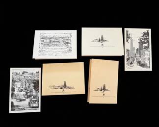 Vintage San Francisco Pen and Ink Art Prints by J. Millard second image