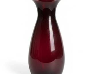 Anchor Hocking Royal Ruby Ruffled Edge Bud Vase