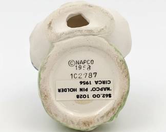 Napco Girl with Morning Glory Planter or Pin Holder third image