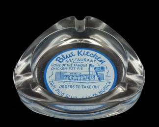 Blue Kitchen Restaurant Promotional Ashtray  Santa Monica, CA