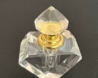 Vintage Oleg Cassini Crystal Perfume Bottle second image
