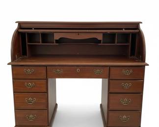 MidCentury Traditional RollTop Desk second image