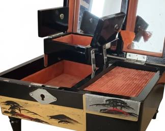 Vintage Japanese Lacquerware Musical Jewelry Box  Grand Piano Shape third image