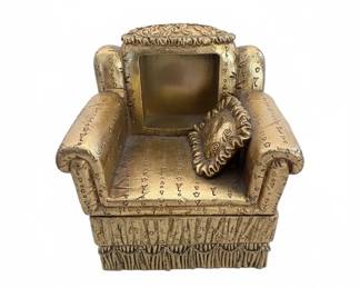 Vintage Throne Miniature Trinket Box Photo Display