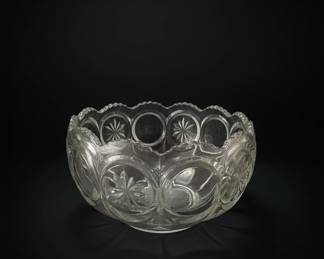 EAPG Moon and Star Pattern Punch Bowl Set second image