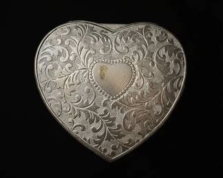 Vintage Godinger Silver Plated HeartShaped Trinket Box