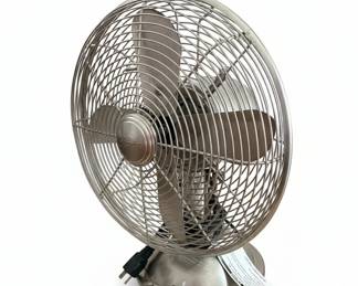 Hunter Retro Table Fan, Brushed Nickel second image