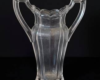 Vintage Pressed Glass TwoHandled Vase