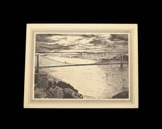 Vintage San Francisco Pen and Ink Art Prints by J. Millard