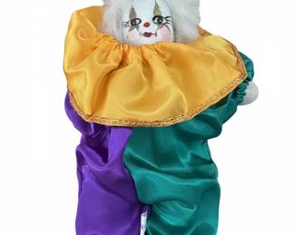 Vintage Porcelain Pierrot Clown Doll